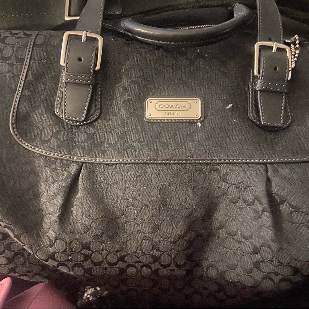 Coach Black Signature Tote Bag for a long weekend or hopping a flight. Ultimate